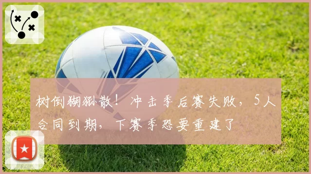 树倒猢狲散！冲击季后赛失败，5人合同到期，下赛季恐要重建了